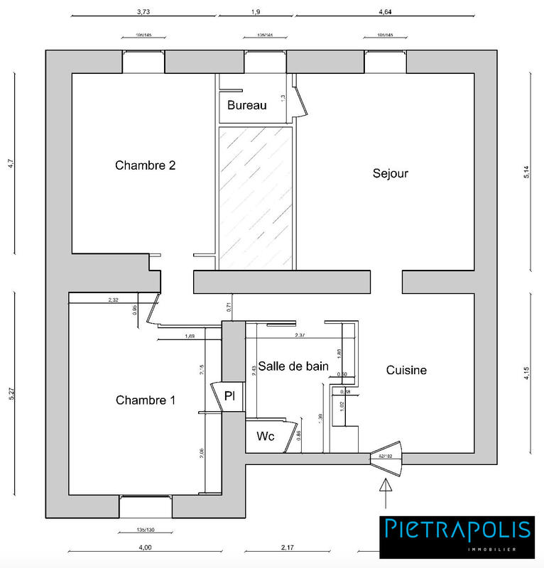 Appartement - 110 m² - 3 pièces