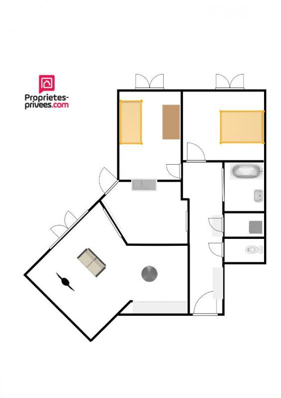 Appartement - 64 m² - 3 pièces