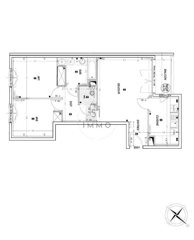 Appartement - 66 m² - 3 pièces