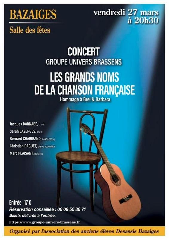 Concert Univers Brassens