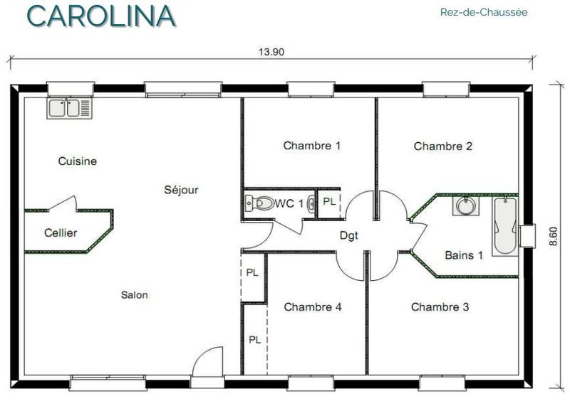 Maison - 100 m² - 6 pièces