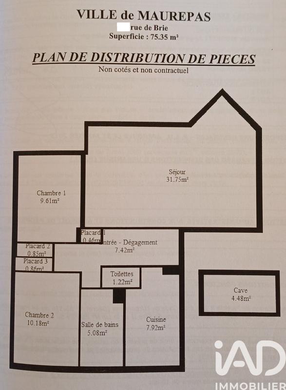 Appartement - 75 m² - 3 pièces