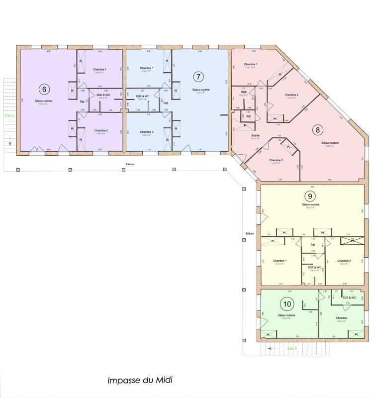 Appartement - 61 m² - 3 pièces
