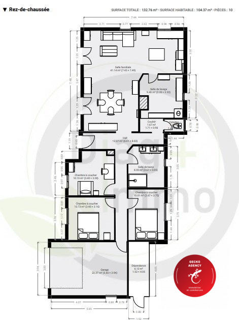 Villa - 105 m² - 5 pièces