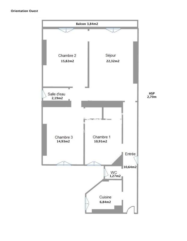 Appartement - 85 m² - 4 pièces