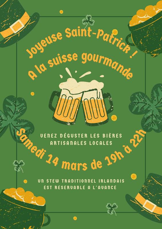Joyeuse Saint-Patrick ! A la Suisse Gourmande