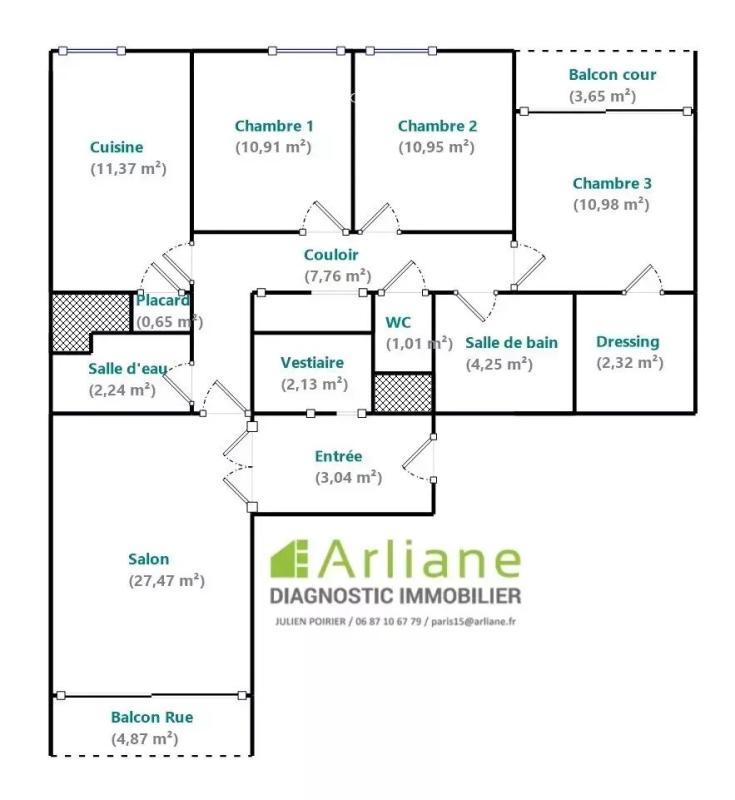 Appartement - 95 m² - 5 pièces