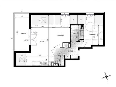 Appartement - 65 m² - 3 pièces