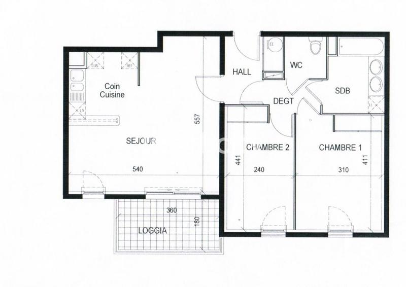 Appartement - 70 m² - 3 pièces