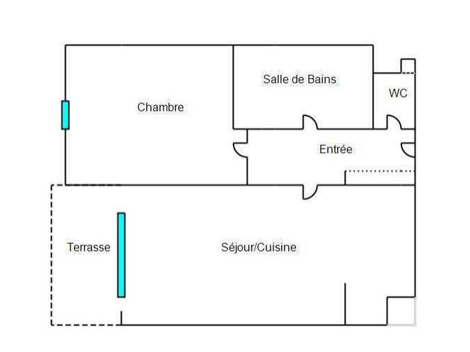 Appartement - 44 m² - 2 pièces