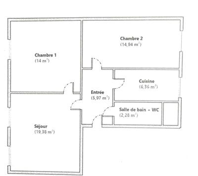 Appartement - 63 m² - 3 pièces