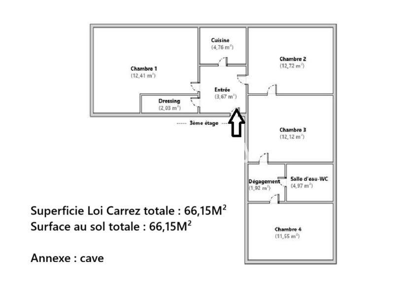 Appartement - 67 m² - 4 pièces