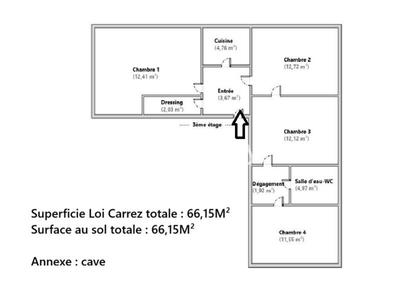 Appartement - 67 m² - 4 pièces