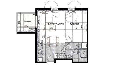 Appartement - 39 m² - 2 pièces