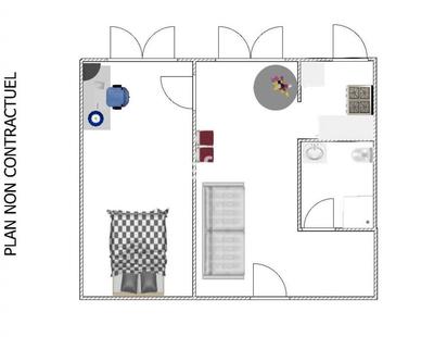 Appartement - 25 m² - 2 pièces