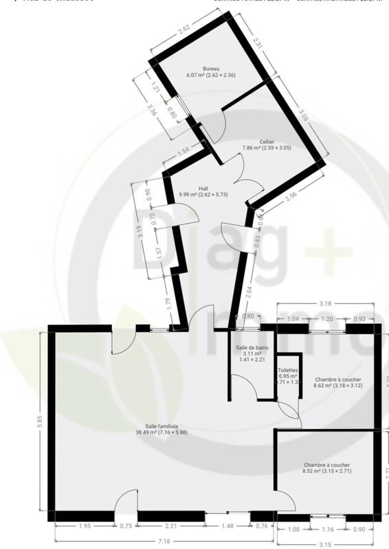 Maison - 82 m² - 3 pièces