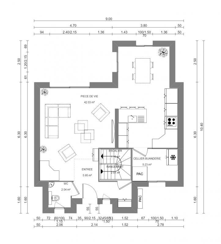 Maison - 110 m² - 4 pièces