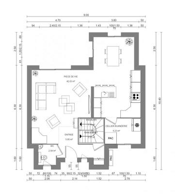Maison - 110 m² - 4 pièces