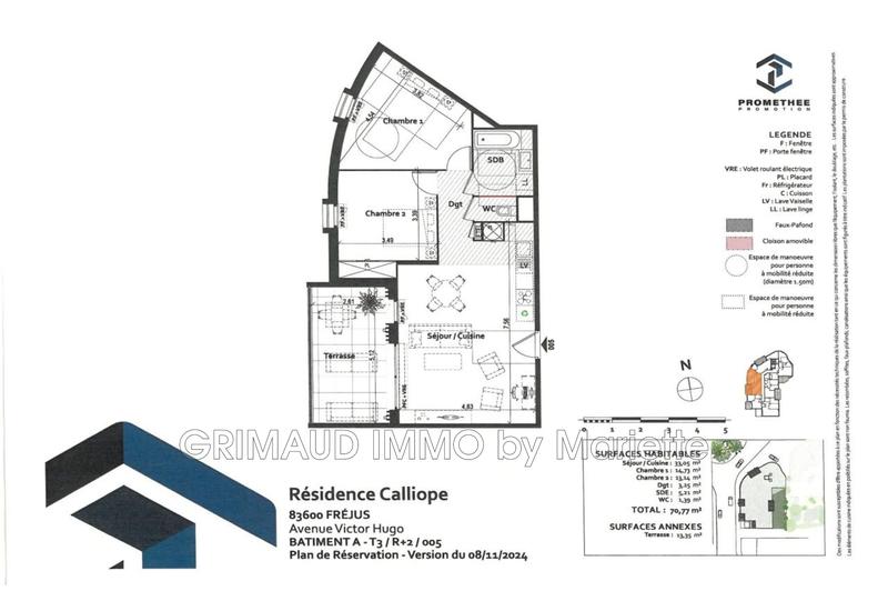 Appartement - 71 m² - 4 pièces