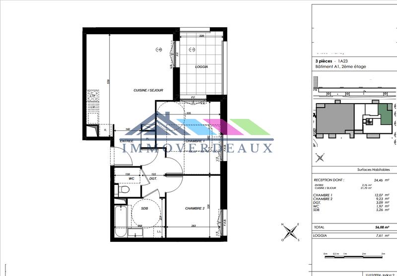 Appartement - 56 m² - 3 pièces