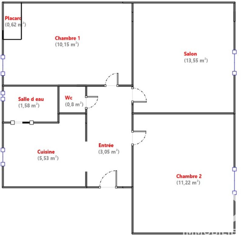 Appartement - 47 m² - 3 pièces