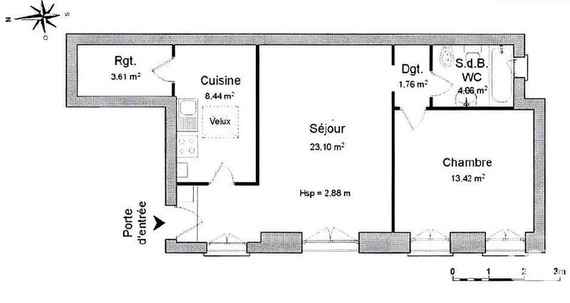 Appartement - 55 m² - 2 pièces