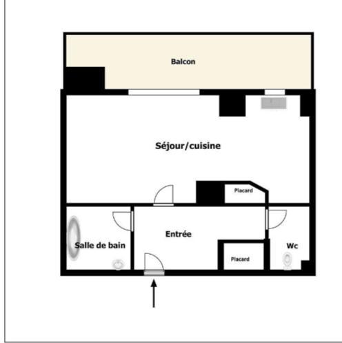 Appartement - 29 m² - 1 pièce