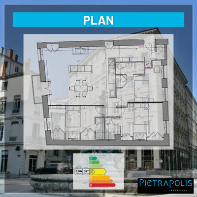 Appartement - 89 m² - 4 pièces