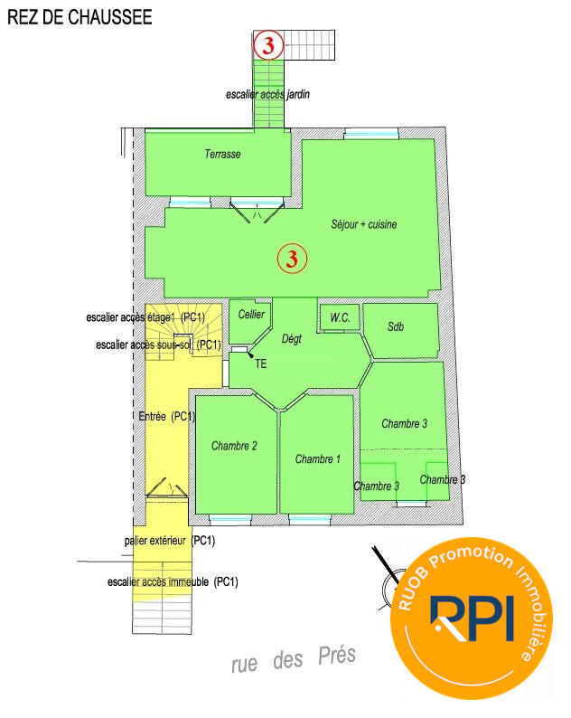 Appartement - 91 m² - 4 pièces