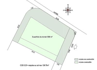 Terrain constructible - 559 m²