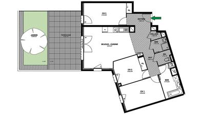 Appartement - 84 m² - 4 pièces