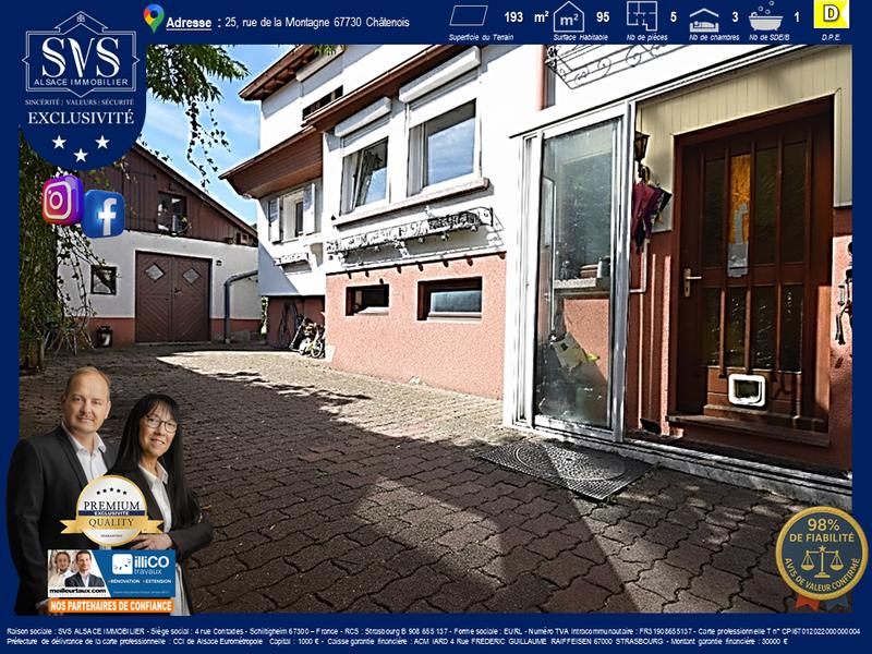 Maison - 96 m² - 5 pièces