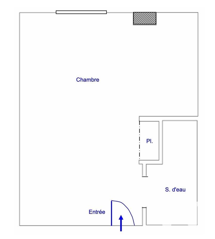 Appartement - 15 m² - 1 pièce