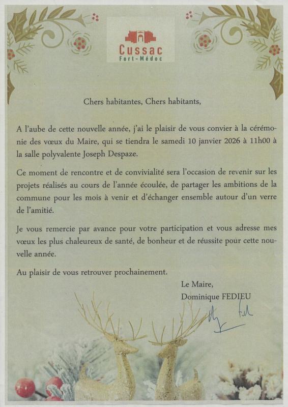 Voeux du Maire et du Conseil Municipal
