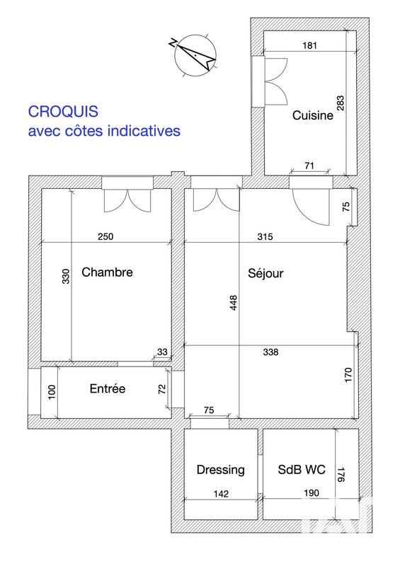 Appartement - 37 m² - 2 pièces