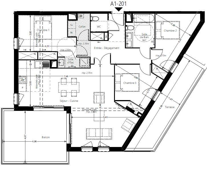 Appartement - 104 m² - 4 pièces
