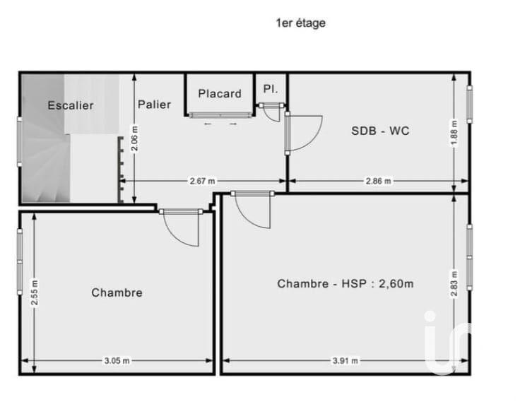 Maison de ville - 88 m² - 4 pièces