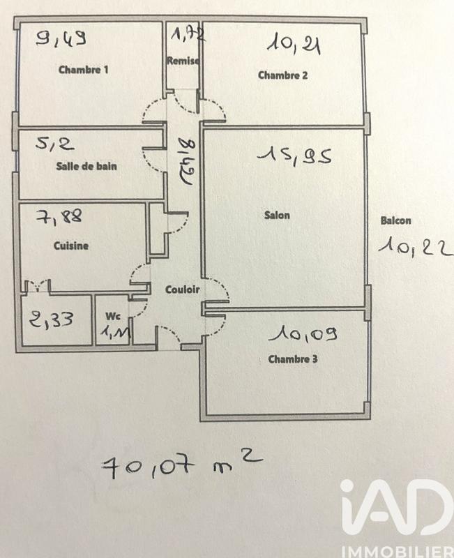 Appartement - 73 m² - 4 pièces