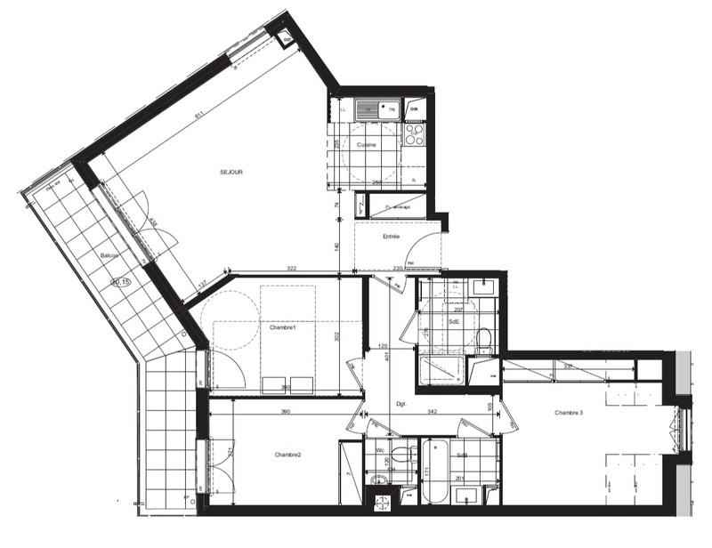 Appartement - 91 m² - 4 pièces