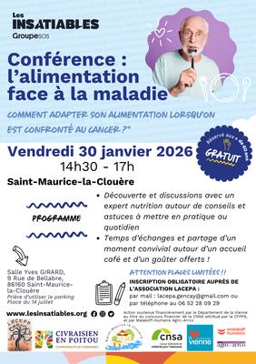 Conférence : l'alimentation face à la maladie.