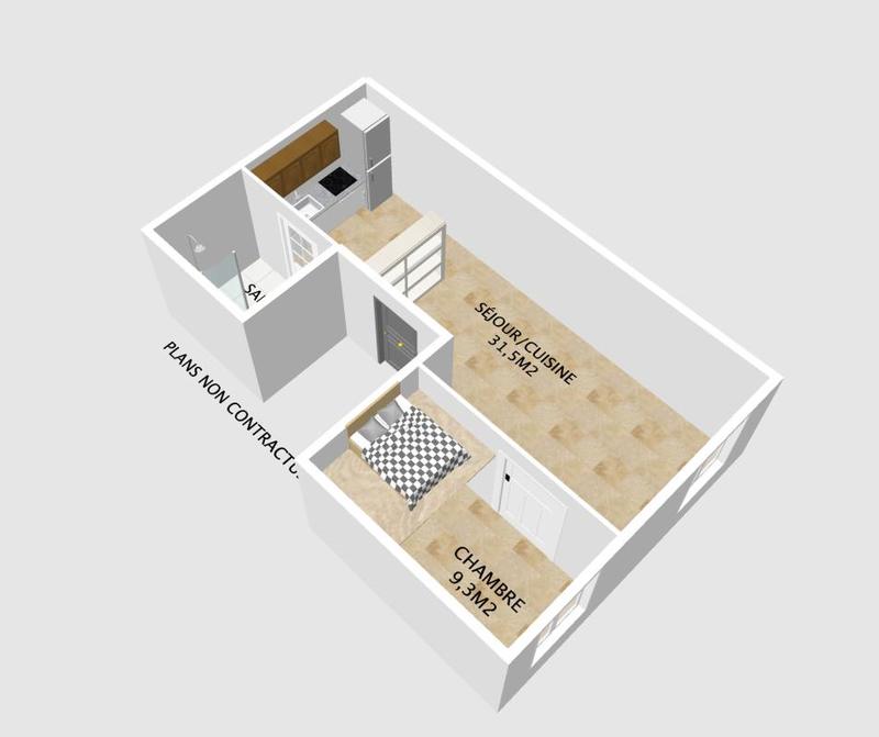 Appartement - 50 m² - 2 pièces