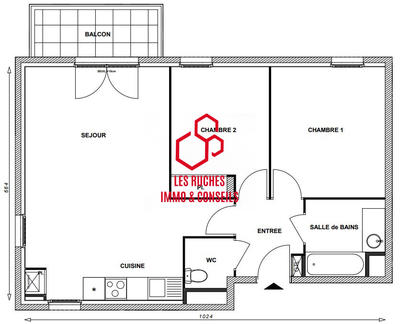 Appartement - 63 m² - 3 pièces