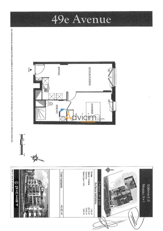 Appartement - 41 m² - 2 pièces