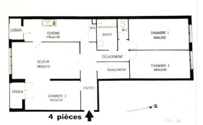 Appartement - 84 m² - 4 pièces