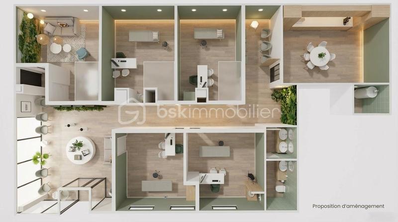 Bureau - 192 m² - 5 pièces