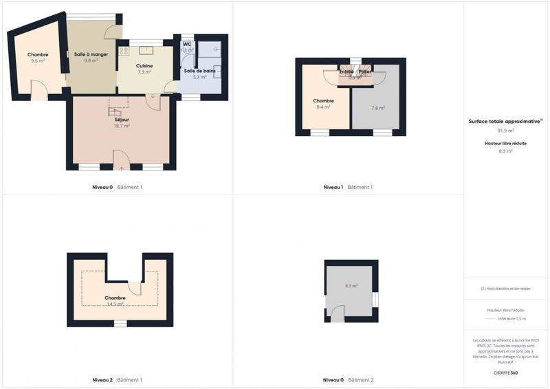 Maison - 80 m² - 6 pièces