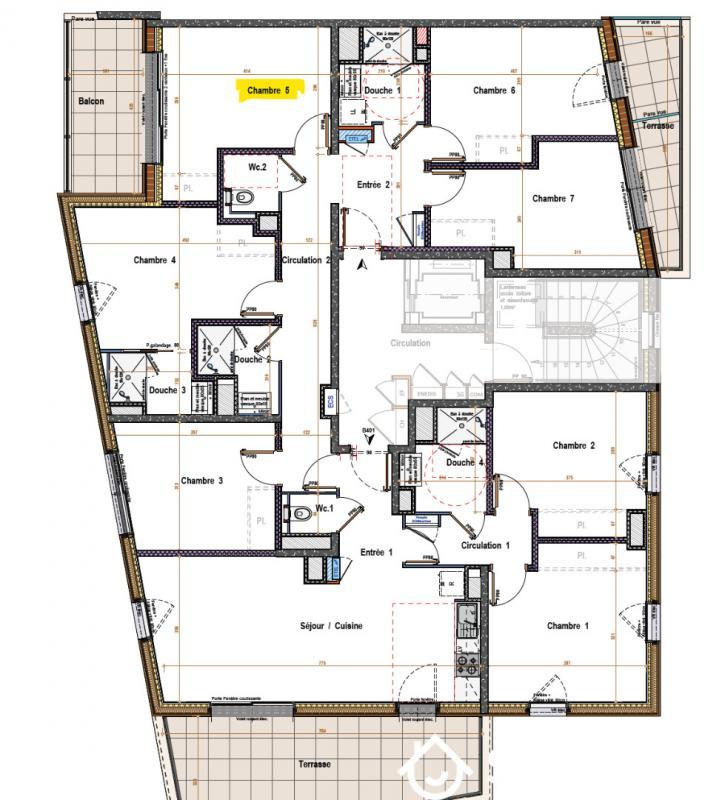 Chambre - 12 m² - 1 pièce