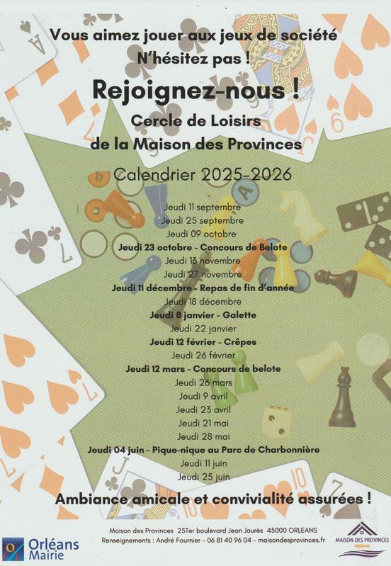 Jeux de société à la Maison des Provinces