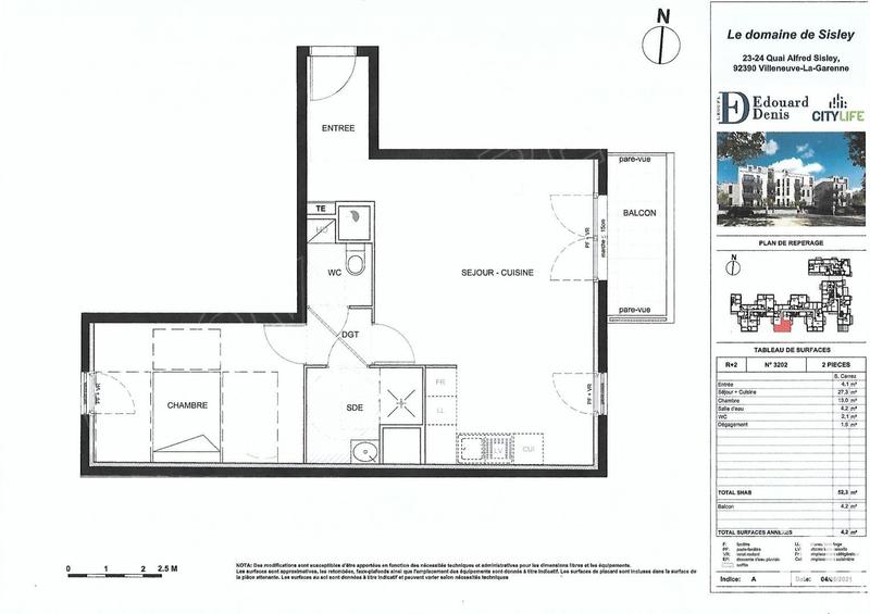 Appartement - 52 m² - 2 pièces