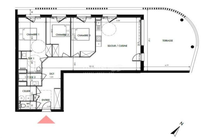 Appartement - 93 m² - 4 pièces